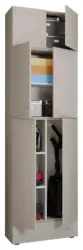 Mehrzweckschrank Lona XXL Grau ca. 70x240x39 cm