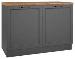 Sp&uuml;lenunterschrank Meran ca. 120x86x60 Grau/Eiche
