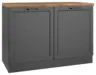 Sp&uuml;lenunterschrank Meran ca. 120x86x60 Grau/Eiche