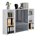 m&ouml;max Dornbirn - Ihr Trendm&ouml;belhaus in Dornbirn Aktenschrank Office Edition Sw Set 2 niedrig Wei&szlig;/Anthrazit