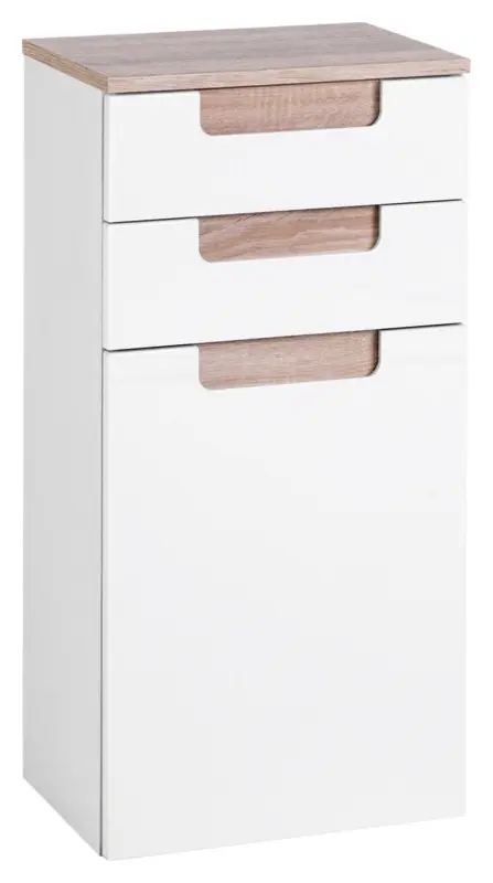 Unterschrank Siena Wei&szlig;/Eichefarbe