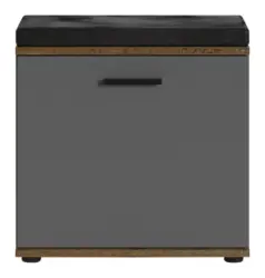 Garderobenbank Jakob ca. 48,5x49x30cm Anthrazit,Schwarz