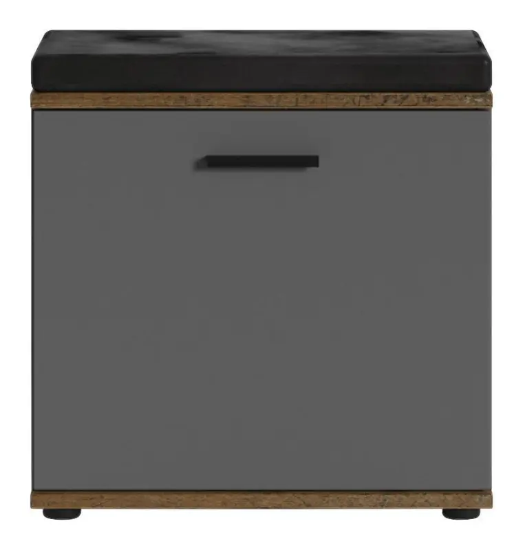 Garderobenbank Jakob ca. 48,5x49x30cm Anthrazit,Schwarz