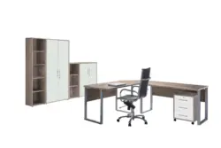 B&uuml;ro Office Edition Set 4 Wei&szlig;/Sonoma Eiche