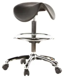 B&uuml;rohocker Top Work 13 Schwarz/Chromfarben