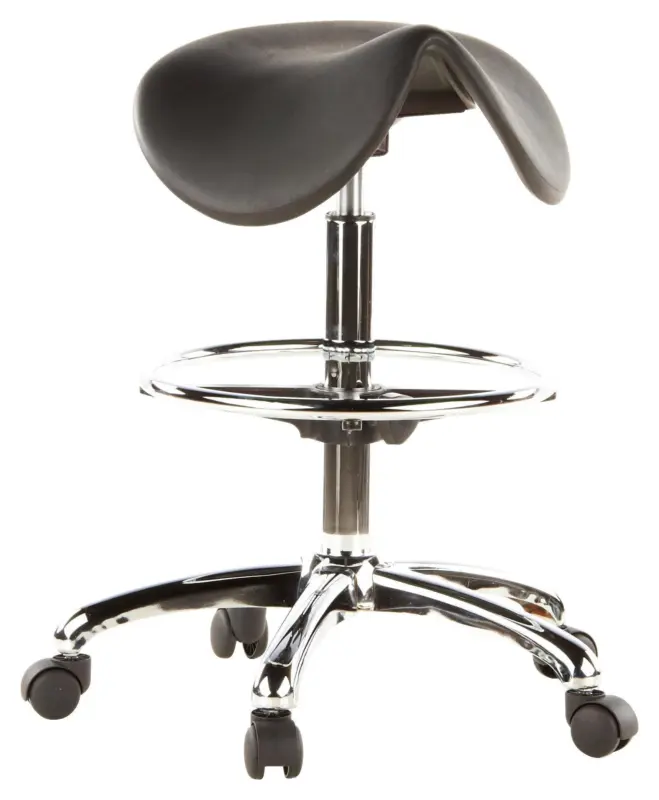 B&uuml;rohocker Top Work 13 Schwarz/Chromfarben