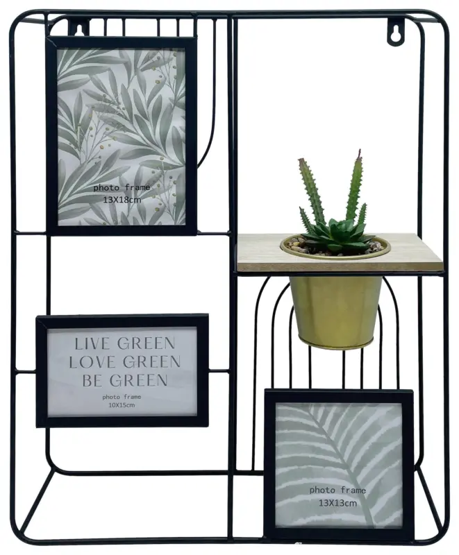 Bilderrahmen Leon Gr&uuml;n/Schwarz/Gold