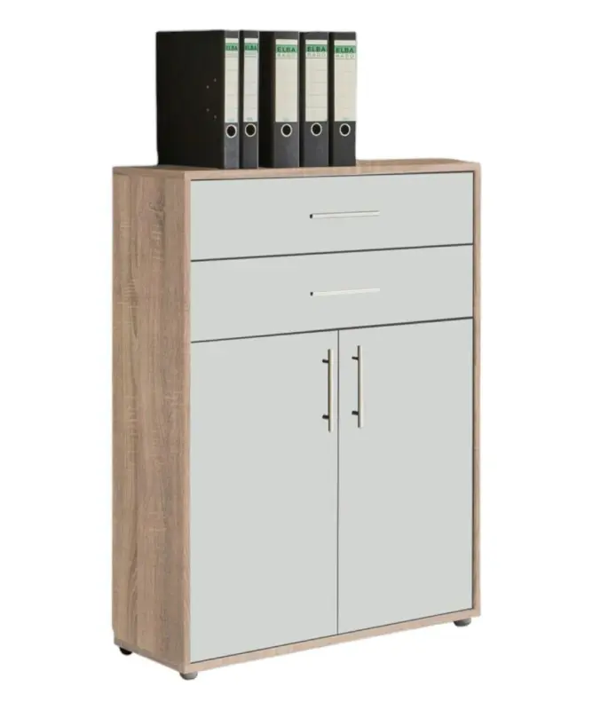 Aktenschrank Office Edition Wei&szlig;/Sonoma Eiche