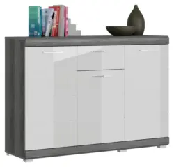 Kommode Scout ca. 120x85 cm Wei&szlig;/Grau