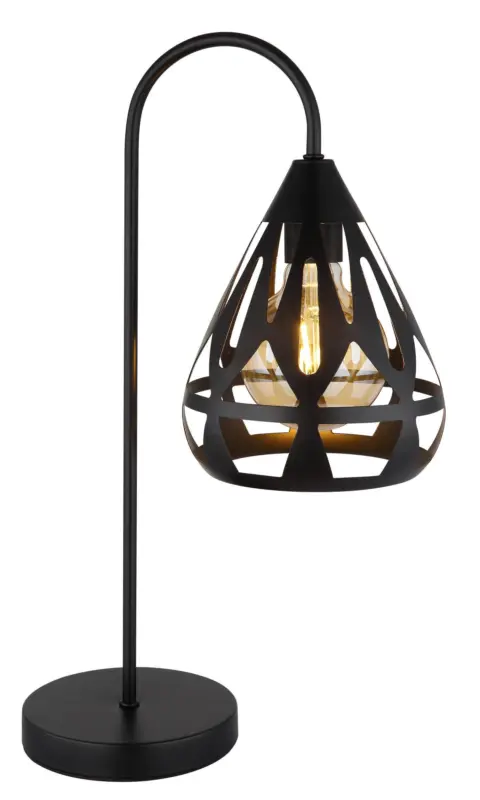 Tischleuchte Hassan Schwarz max. 40 Watt