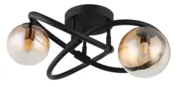 LED-Deckenleuchte Tuberius Klar/Schwarz max. 3,5 Watt Deckenlampe