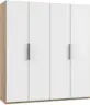 Dreht&uuml;renschrank Level 36A ca. 200x216x58 cm Wei&szlig;/Eiche