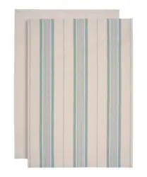 Geschirrtuch-Set Henry in Beige/Salbeigr&uuml;n, 2-teilig