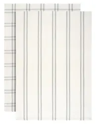 Geschirrtuch-Set Anthrazit/Wei&szlig;, 2-teilig