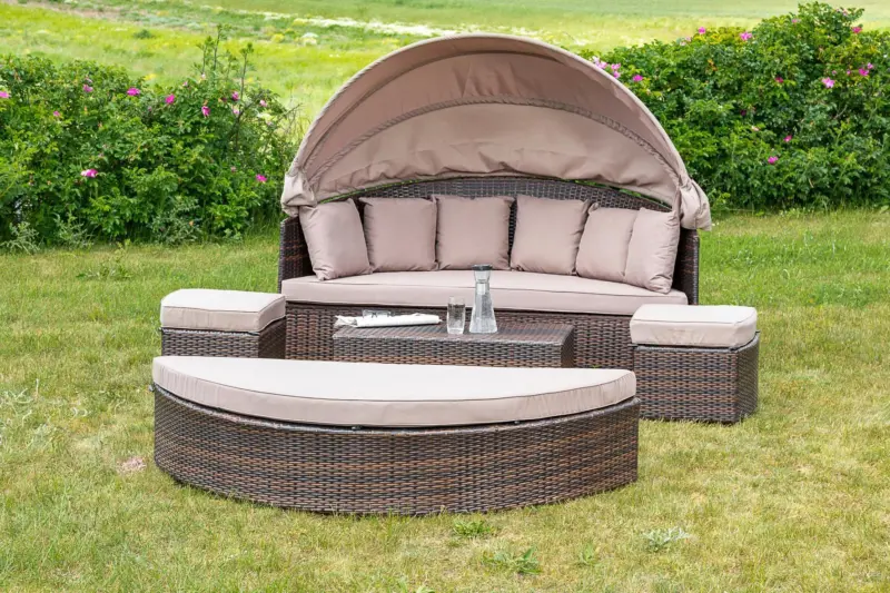 Gartenmuschel Riva Metall/ Kunststoff/Textil verstellbar