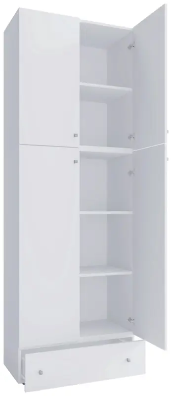 Kleiderschrank Lona XXL Wei&szlig; ca. 70x200x39 cm
