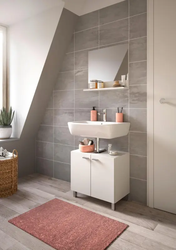 Badezimmer Boston 2-tlg. ca. 57 cm Wei&szlig;