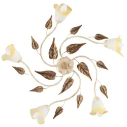 Deckenleuchte Vanda Wei&szlig;/Beige max. 6 Watt Deckenlampe