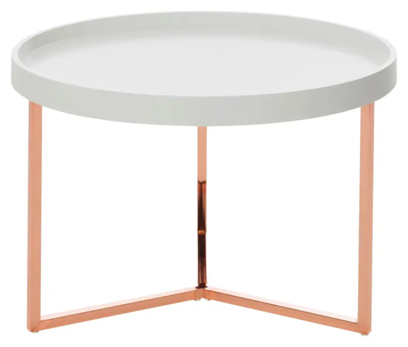 Couchtisch &Oslash; ca. 58,5 cm Wei&szlig;