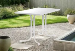 Gartentisch Wei&szlig; ca. 115x70x72cm