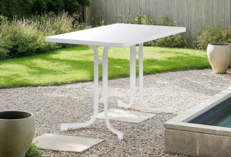 Gartentisch Wei&szlig; ca. 115x70x72cm