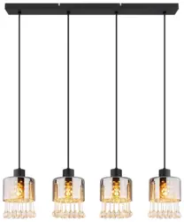 H&auml;ngeleuchte Hendry Klar/Schwarz max. 15 Watt