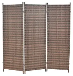 Paravent mit 3 Fl&uuml;gel ca. 183x183 cm Cognac