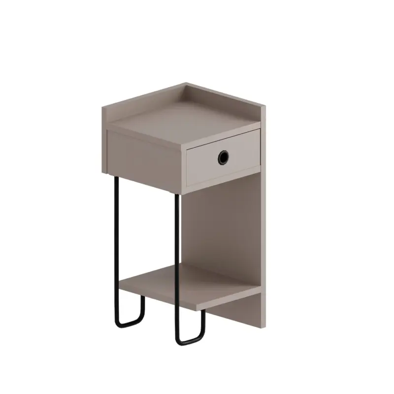 Nachtk&auml;stchen Sirius ca. 32x30x61 cm Mokka/Schwarz