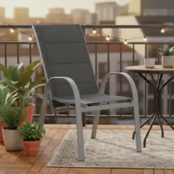 Stapelsessel Amalfi ca. 59x107 cm Alu Grau