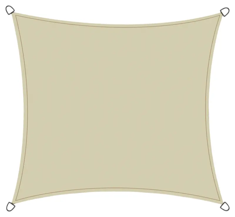 Gartensonnensegel Solino ca. 360x360 cm Ecru