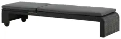 Sonnenliege London ca. 60x32x196 cm Schwarz