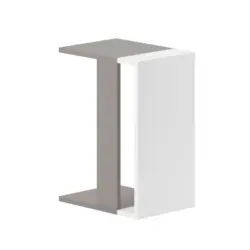 Beistelltisch Zetti ca. 30x57x40 cm Mokka/Wei&szlig;