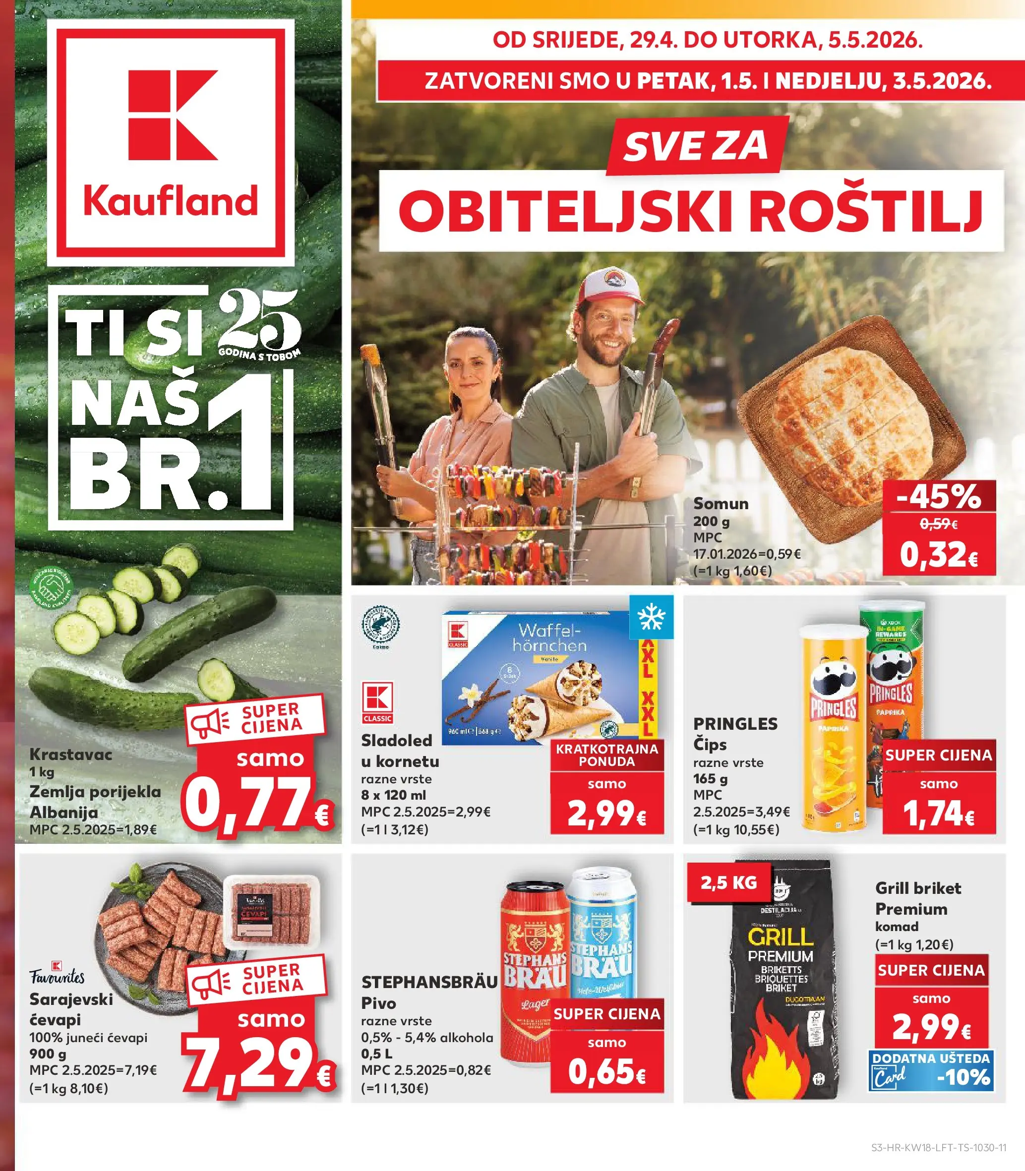 Kaufland - Kaufland katalog do 05.05.2026 novi od 28.04.2026 na listanje > letak digitalni | Stranica: 3 | Proizvodi: Pringles, Paprika, Krastavac, Sladoled