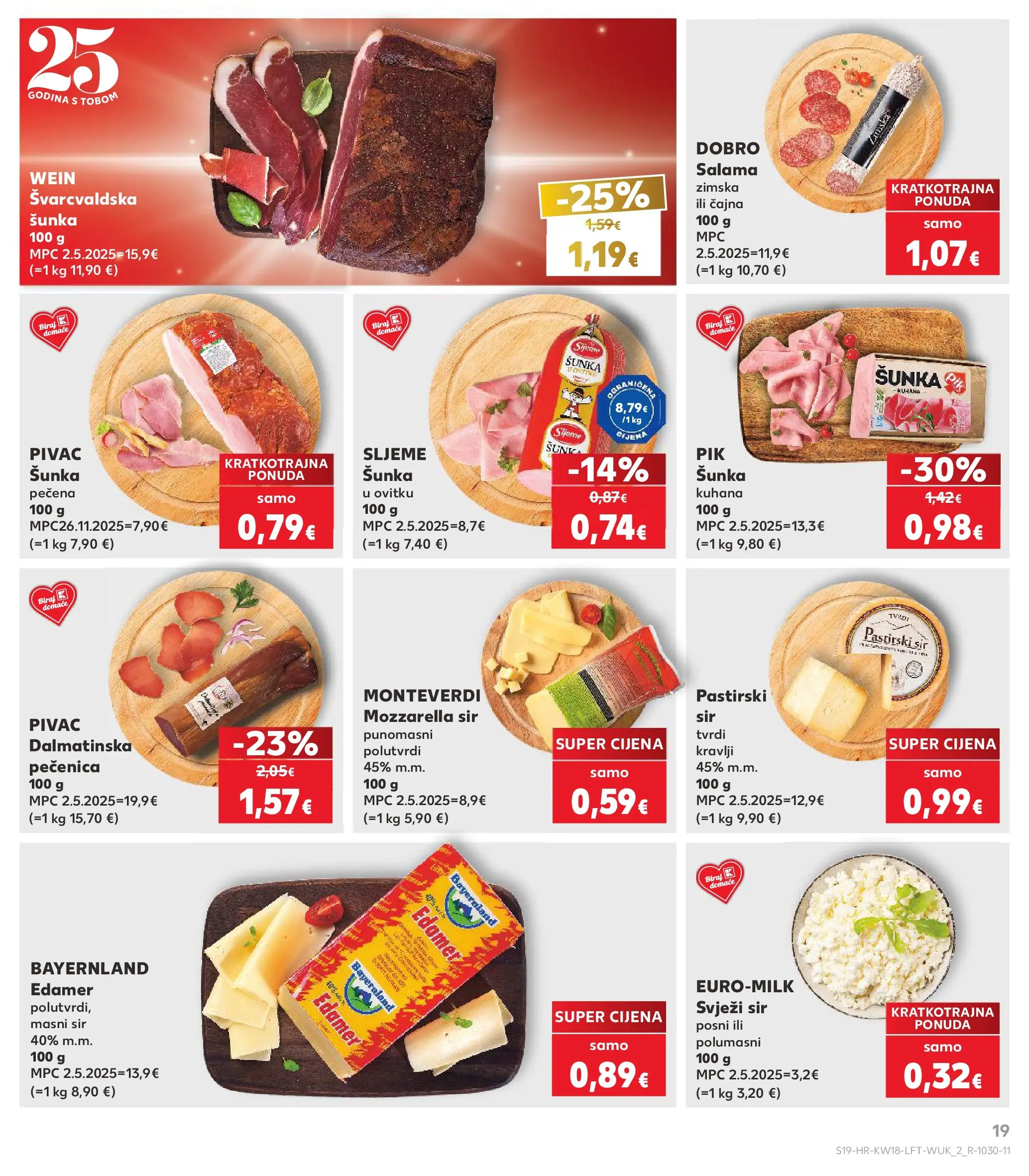 Kaufland - Kaufland katalog do 05.05.2026 novi od 28.04.2026 na listanje > letak digitalni | Stranica: 19 | Proizvodi: Mozzarella, Sir, Šunka, Svježi sir