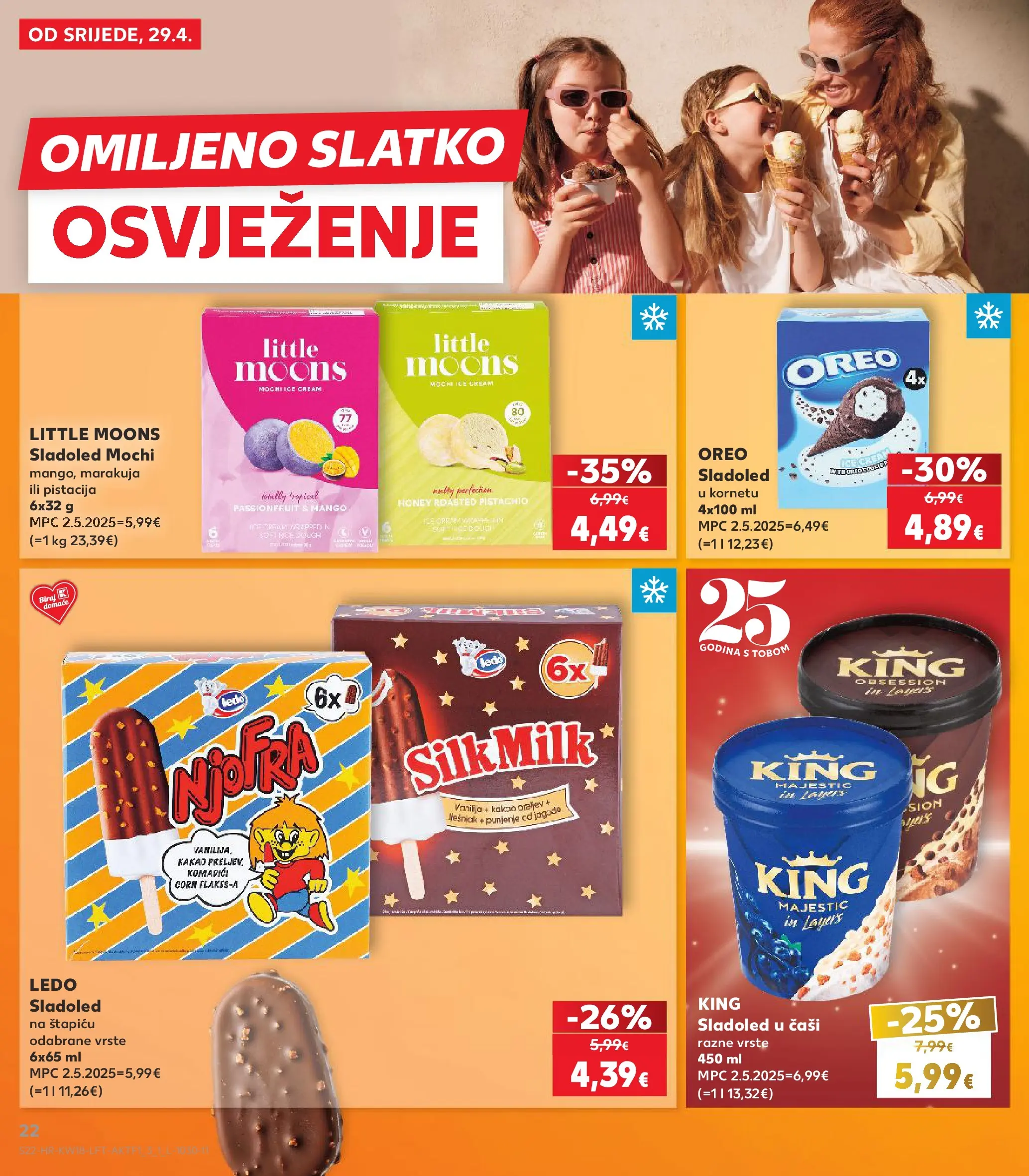 Kaufland - Kaufland katalog do 05.05.2026 novi od 28.04.2026 na listanje > letak digitalni | Stranica: 22 | Proizvodi: Jagode, Ledo, Sladoled, Mango