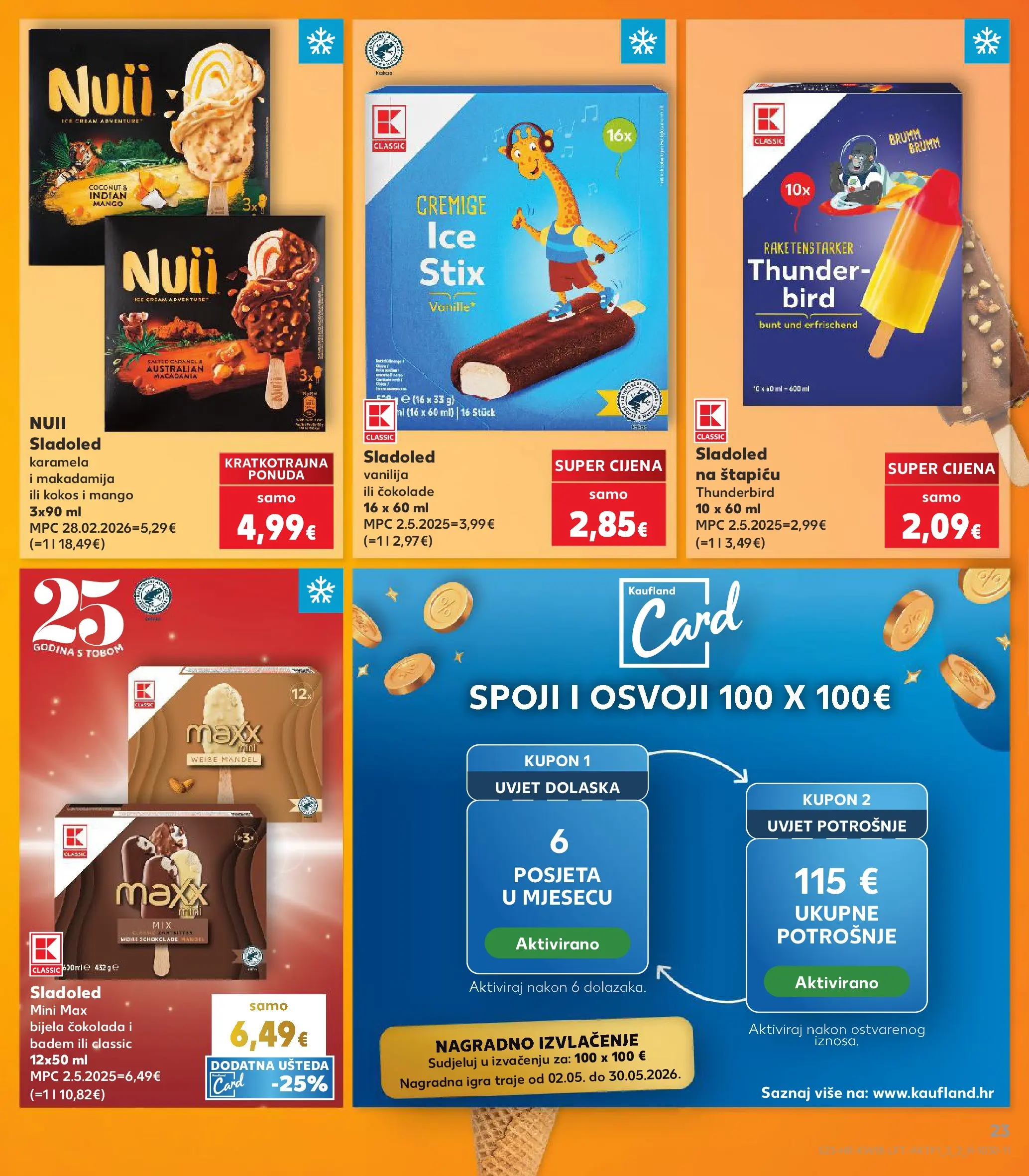 Kaufland - Kaufland katalog do 05.05.2026 novi od 28.04.2026 na listanje > letak digitalni | Stranica: 23 | Proizvodi: Čokolada, Sladoled, Mango, Karamela