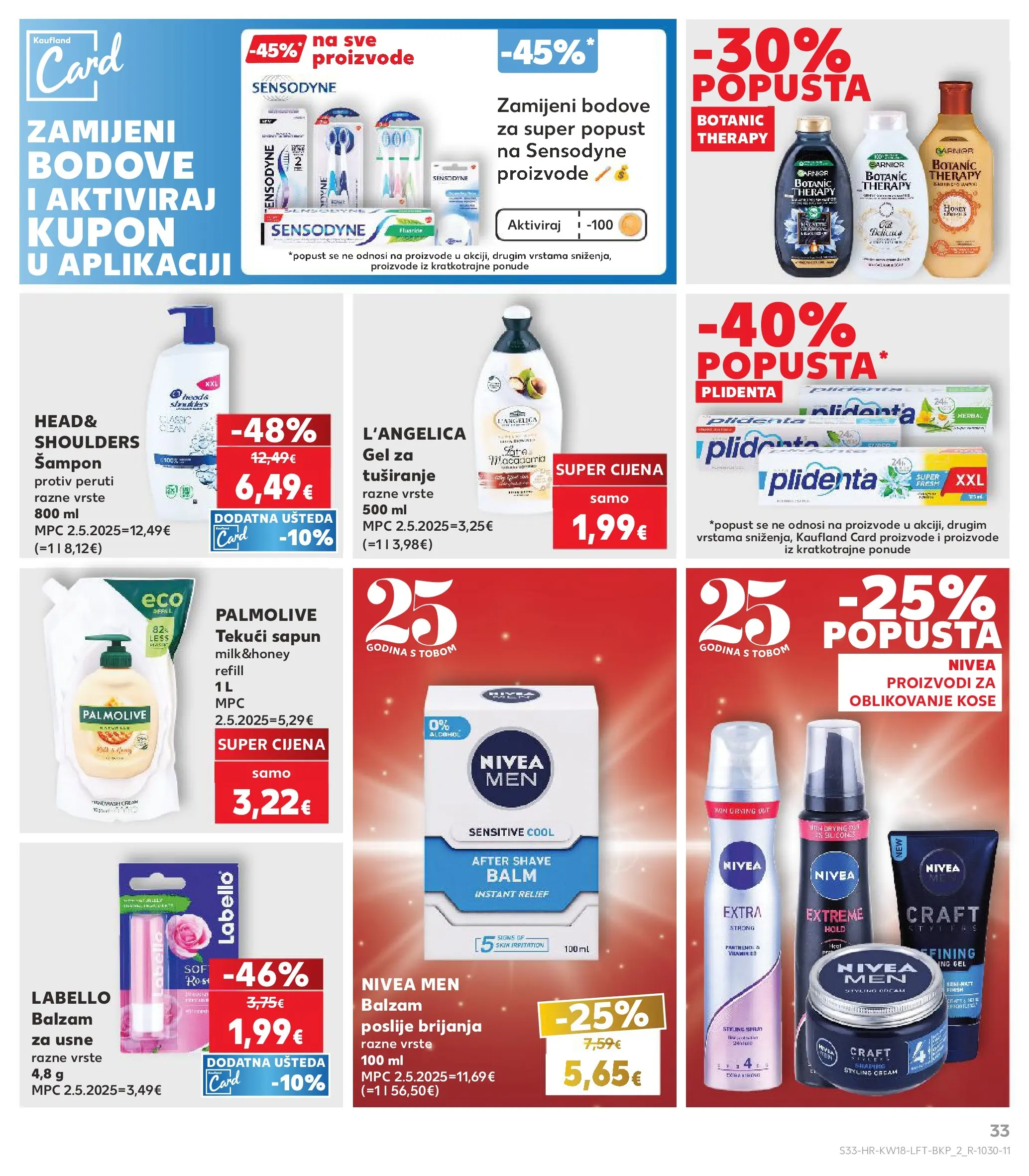 Kaufland - Kaufland katalog do 05.05.2026 novi od 28.04.2026 na listanje > letak digitalni | Stranica: 33 | Proizvodi: Sapun, Gel za tuširanje, Nivea, Sensodyne