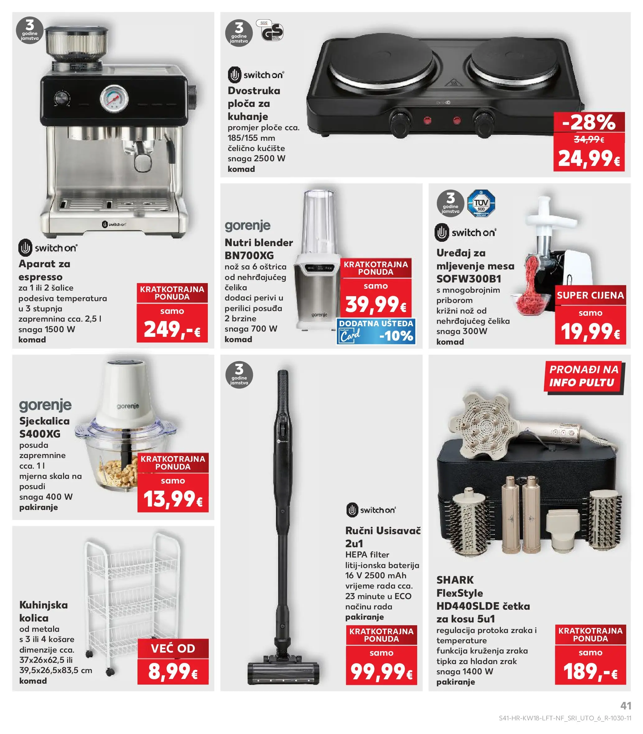 Kaufland - Kaufland katalog do 05.05.2026 novi od 28.04.2026 na listanje > letak digitalni | Stranica: 41 | Proizvodi: Baterija, Četka, Blender, Ploča za kuhanje