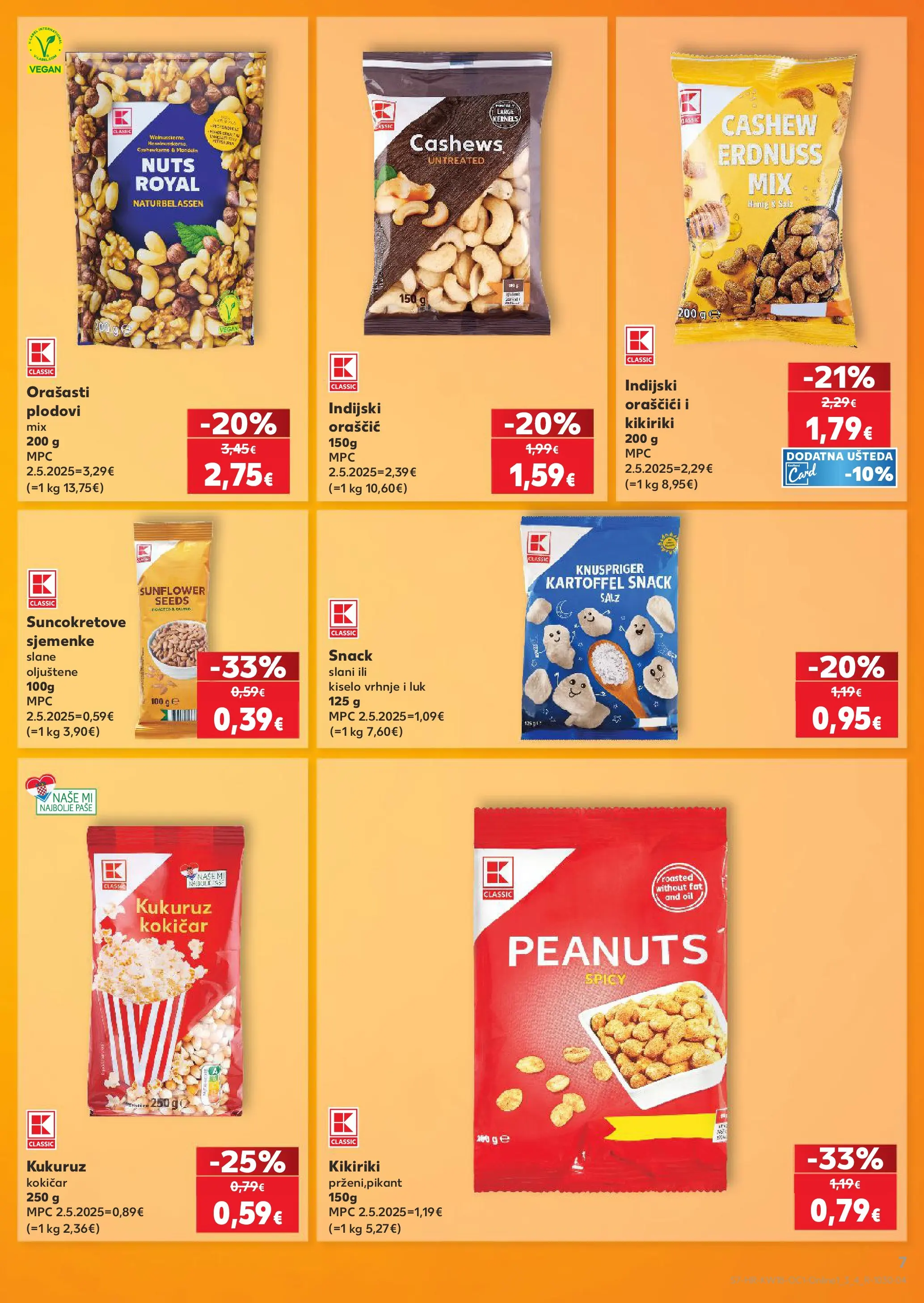 Kaufland - Kaufland katalog do 05.05.2026 novi od 28.04.2026 na listanje > letak digitalni | Stranica: 7 | Proizvodi: Kukuruz, Kiselo vrhnje, Orašasti plodovi, Luk