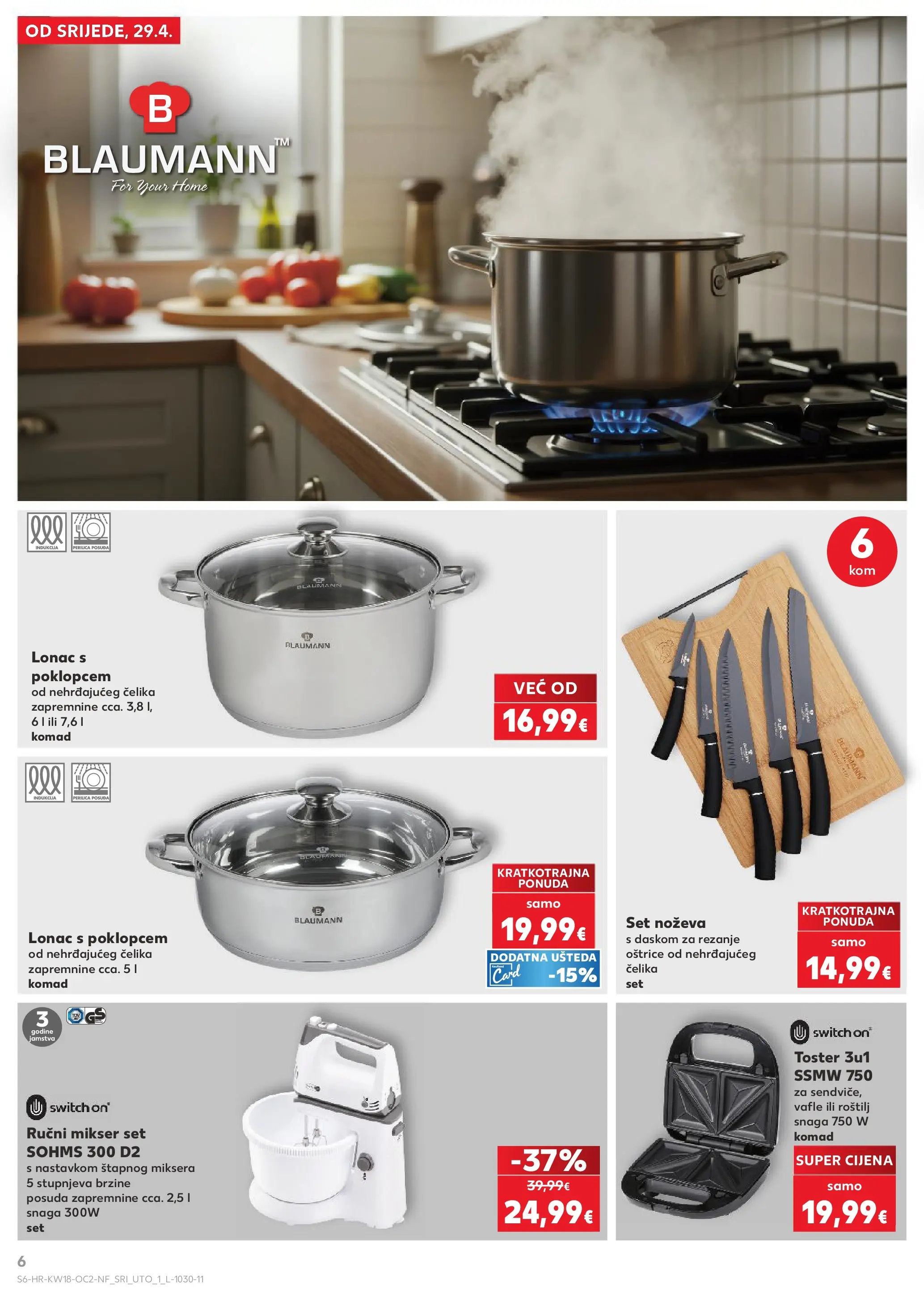 Kaufland - Kaufland katalog do 05.05.2026 novi od 28.04.2026 na listanje > letak digitalni | Stranica: 6 | Proizvodi: Roštilj, Mikser, Perilica posuđa, Lonac