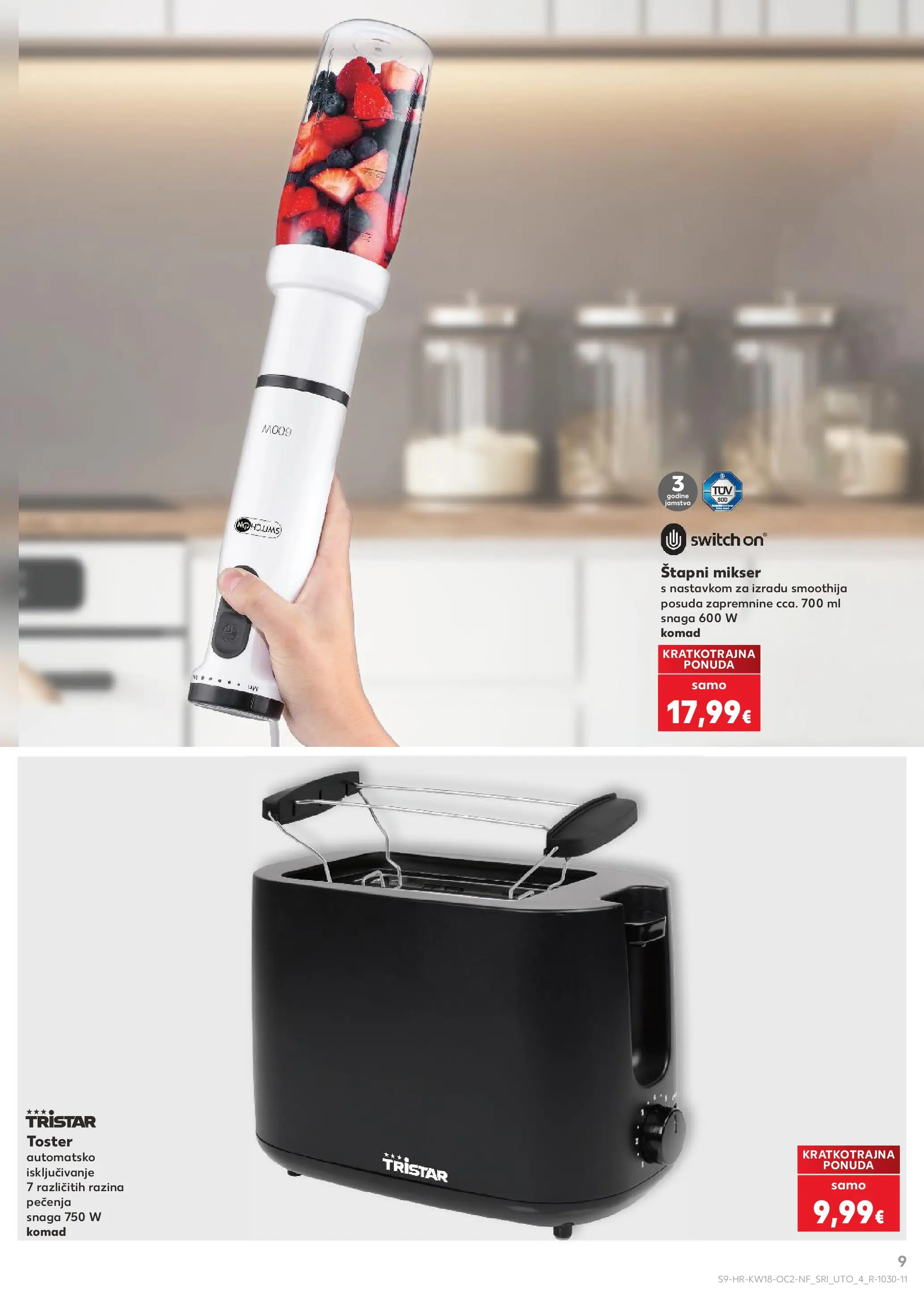 Kaufland - Kaufland katalog do 05.05.2026 novi od 28.04.2026 na listanje > letak digitalni | Stranica: 9 | Proizvodi: Mikser, Štapni mikser, Toster, Blender