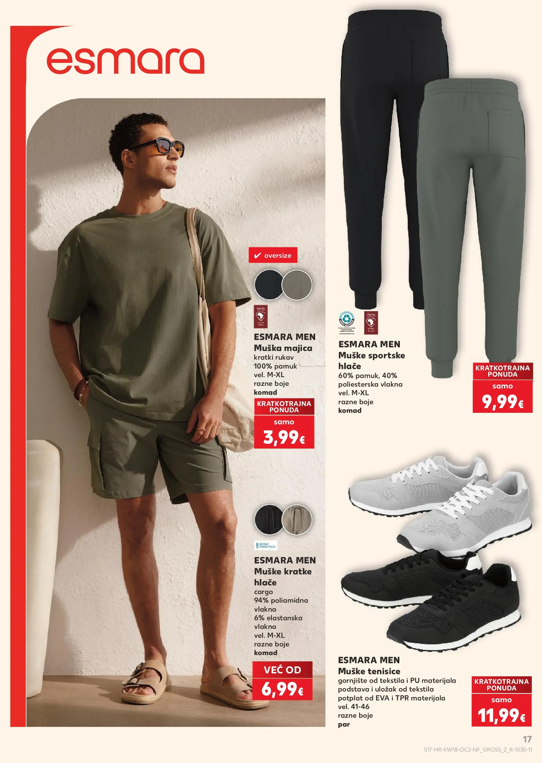 Kaufland - Kaufland katalog do 05.05.2026 novi od 28.04.2026 na listanje > letak digitalni | Stranica: 17 | Proizvodi: Majica, Hlače, Kratke hlače, Tenisice