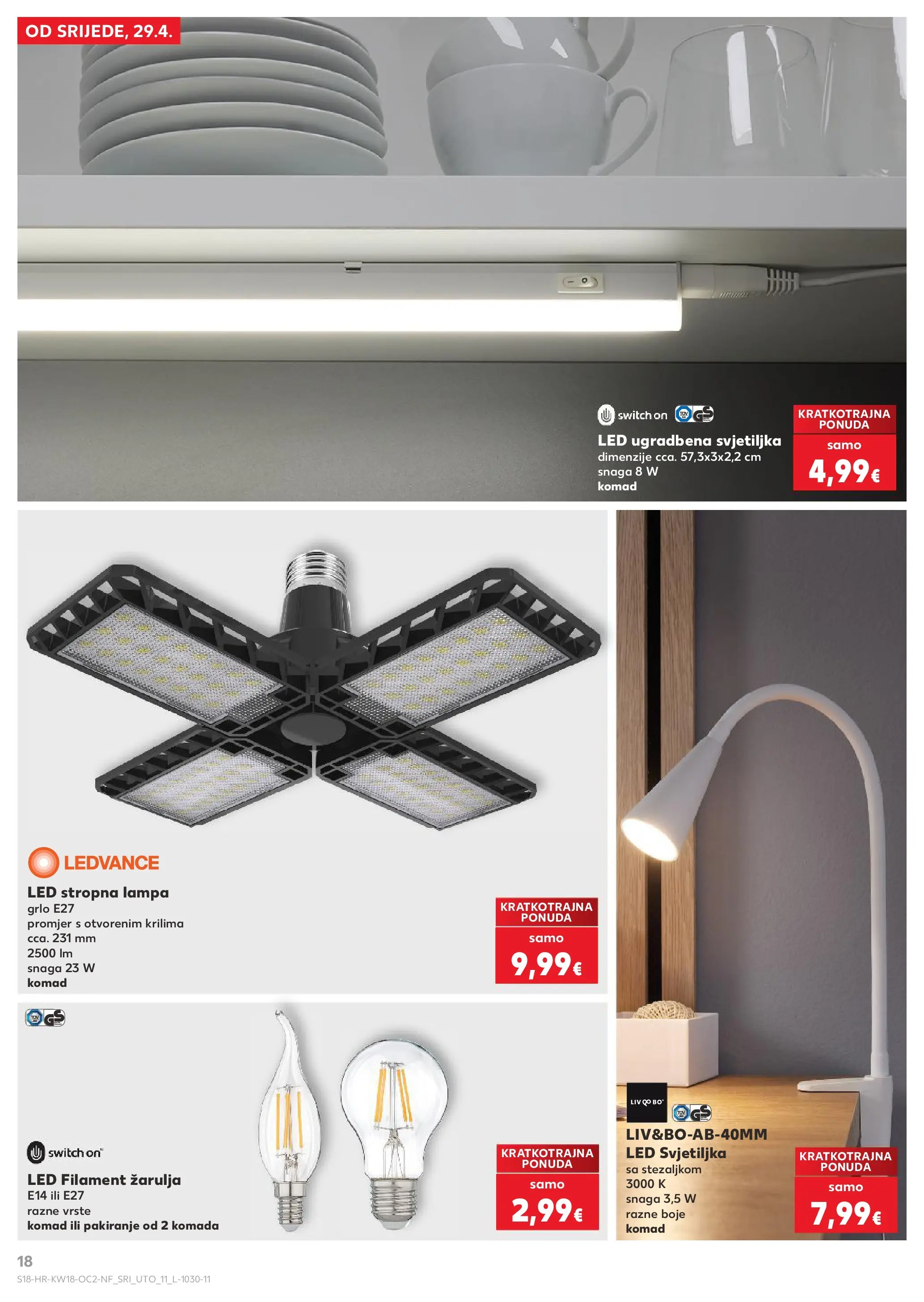 Kaufland - Kaufland katalog do 05.05.2026 novi od 28.04.2026 na listanje > letak digitalni | Stranica: 18 | Proizvodi: Svjetiljka