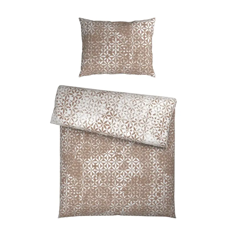 Bettw&auml;sche Daniela Taupe ca. 140x200cm