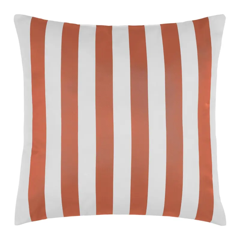 Outdoor-Kissen Amore Streif Orange/Wei&szlig; ca. 45x45cm