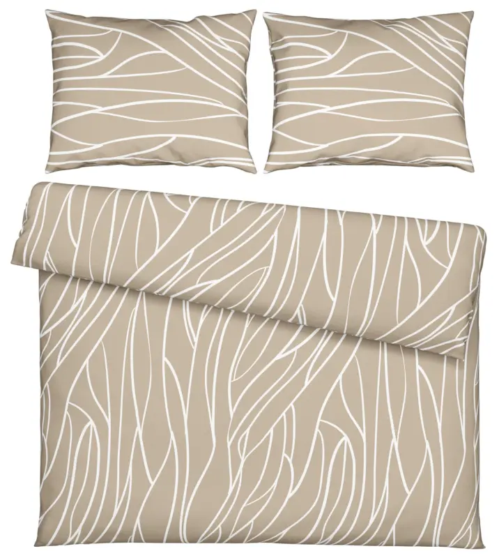 Bettw&auml;sche Juliane XXL Hellbraun ca. 200x220cm