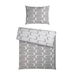 Bettw&auml;sche Tina Wende Grau ca. 140x200cm