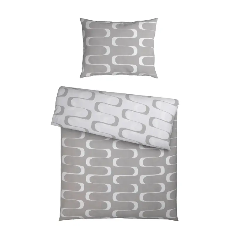 Bettw&auml;sche Tina Wende Grau ca. 140x200cm