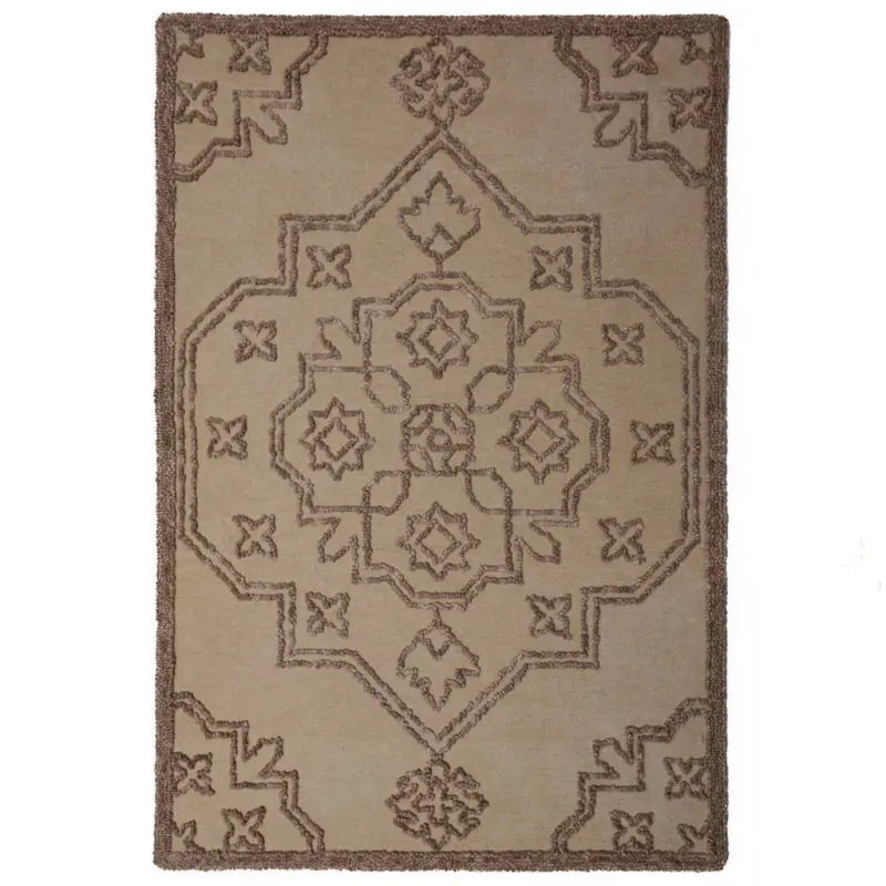 Wollteppich 140/200 cm Naturfarben