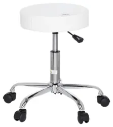 B&uuml;rohocker Operator II Chromfarben/Wei&szlig;